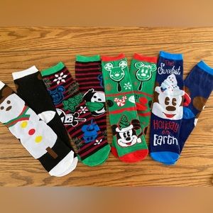 New Four Pairs Mickey Christmas Socks